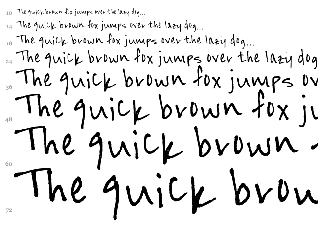 Dizzy Does It font waterfall